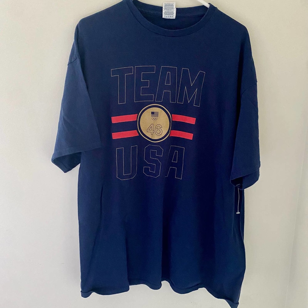 Delta Pro Weight T-Shirt sz XXL Olympics TEAM USA 46 Gold Medals Navy